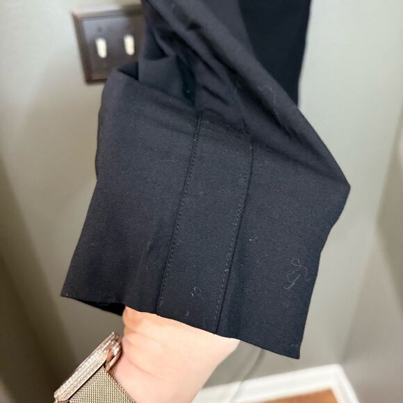 VINCE Black Wool Blend Tuxedo Trouser Pants - Picture 9 of 16